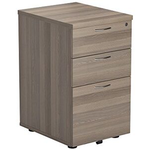 Office Hippo Heavy Duty Pedestal Filing Cabinet, File Cabinet, Office Cabinet with Anti-Tilt Mechanism, Lockable Filing Cabinet, Versatile Under Desk Office Storage Grey Oak, 3 Drawer Office Hippo Heavy Duty Pedestal Filing Cabinet, File Cabinet, Office Cabinet with Anti-Tilt Mechanism, Lockable Filing Cabinet, Versatile Under Desk Office Storage Grey Oak, 3 Drawer