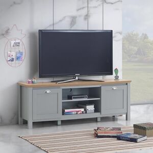 TAD TIMBER ART DESIGN UK Eaton TV Unit Stand, Grey and Oak Media Cabinet with 2 Doors and Shelf, 150 x 39.5 x 56.5 cm TAD TIMBER ART DESIGN UK Eaton TV Unit Stand, Grey and Oak Media Cabinet with 2 Doors and Shelf, 150 x 39.5 x 56.5 cm