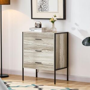 Vida Designs Brooklyn Industrial Chest of Drawer Rustic Bedroom Storage Unit, Cabinet Dresser with Metal Frame (Grey, 3 Drawer) Vida Designs Brooklyn Industrial Chest of Drawer Rustic Bedroom Storage Unit, Cabinet Dresser with Metal Frame (Grey, 3 Drawer)