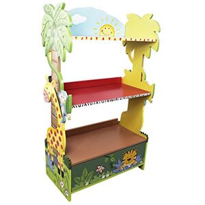 Fantasy Fields By Teamson Fantasy Fields Sunny Safari Large Kids Bookshelf, Wooden Bookcase, 3 Tier Bookshelf with Drawers, Book and Toy Organiser, Children's Storage Fantasy Fields By Teamson Fantasy Fields Sunny Safari Large Kids Bookshelf, Wooden Bookcase, 3 Tier Bookshelf with Drawers, Book and Toy Organiser, Children's Storage