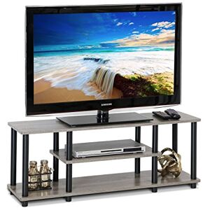 Furinno Turn-N-Tube No Tools 3D 3-Tier Entertainment TV Stands, French Oak/Black Furinno Turn-N-Tube No Tools 3D 3-Tier Entertainment TV Stands, French Oak/Black