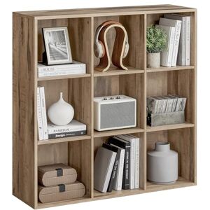 VASAGLE Bookcase, Bookshelf, Storage Shelf with 9 Compartments, Standing Shelf, Cube Shelf, for Living Room, Home Office, Dinning Room, Camel Brown LBC177K01 VASAGLE Bookcase, Bookshelf, Storage Shelf with 9 Compartments, Standing Shelf, Cube Shelf, for Living Room, Home Office, Dinning Room, Camel Brown LBC177K01