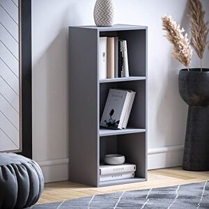 Vida Designs Oxford 3 Tier Cube Bookcase, Grey Wooden Shelving Display Storage Unit Office Living Room Furniture Vida Designs Oxford 3 Tier Cube Bookcase, Grey Wooden Shelving Display Storage Unit Office Living Room Furniture