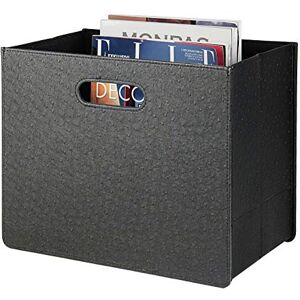 HofferRuffer Magazine Basket Holder, Foldable Magazine Rack, Document File Holder Organizer, File Folder, Newspaper Storage Bin Organizer for Home or Office(Black) HofferRuffer Magazine Basket Holder, Foldable Magazine Rack, Document File Holder Organizer, File Folder, Newspaper Storage Bin Organizer for Home or Office(Black)