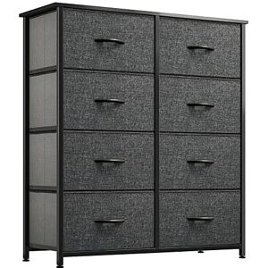 YITAHOME Chest of Drawer Fabric Dresser with 8 Drawers, Organizer Unit for Bedroom, Living Room, Hallway, Closets Sturdy Steel Frame, Wooden Top & Easy Pull Fabric Bins (Gray Black) YITAHOME Chest of Drawer Fabric Dresser with 8 Drawers, Organizer Unit for Bedroom, Living Room, Hallway, Closets Sturdy Steel Frame, Wooden Top & Easy Pull Fabric Bins (Gray Black)