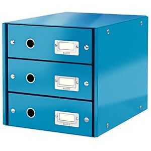 Leitz Drawer Cabinet, 3 Drawers, A4, Click and Store Range 60480036 Blue Leitz Drawer Cabinet, 3 Drawers, A4, Click and Store Range 60480036 Blue