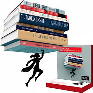 Artori Design Invisible Hanging Metal Floating Bookshelf Optical Illusion Wall Book Shelf for Kids and Women Modern Small Black Wall Mounted Bookshelves for Unique Home Decor Artori Design Invisible Hanging Metal Floating Bookshelf Optical Illusion Wall Book Shelf for Kids and Women Modern Small Black Wall Mounted Bookshelves for Unique Home Decor