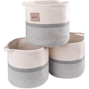 voten Cubes Storage Baskets Bins for 13x13 Cube Organizer/Shelf,Woven Baskets for Storage/Organizing,Rope Toy Storage Bins,Cloth Closet Organizing Basket Bin 3 Packs,12.6x12.6’’Off White/Mixed Gray voten Cubes Storage Baskets Bins for 13x13 Cube Organizer/Shelf,Woven Baskets for Storage/Organizing,Rope Toy Storage Bins,Cloth Closet Organizing Basket Bin 3 Packs,12.6x12.6’’Off White/Mixed Gray