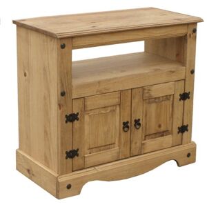 Vida Designs Corona TV Cabinet, Straight Unit, Stand With Shelf and Media Storage, Solid Pine Wood Vida Designs Corona TV Cabinet, Straight Unit, Stand With Shelf and Media Storage, Solid Pine Wood