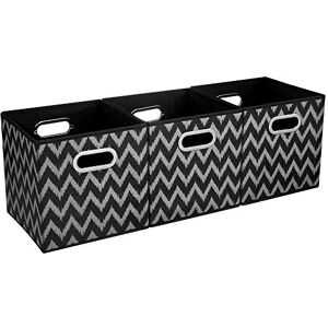HSDT 3 Cube Storage Bins Black 10.5x10.5x11 Inch Foldable Grid Chevron Print Fabric Half Storage Basketes for Home Organizers Storage Drawer,QY-SC10-3 HSDT 3 Cube Storage Bins Black 10.5x10.5x11 Inch Foldable Grid Chevron Print Fabric Half Storage Basketes for Home Organizers Storage Drawer,QY-SC10-3