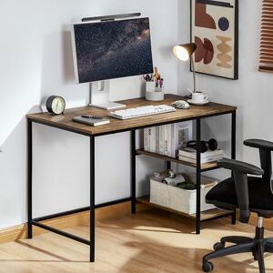 Vida Designs Brooklyn Desk 2 Shelves Computer PC Laptop Table Shelf Shelving Home Office Storage Industrial Furniture (Dark Wood) Vida Designs Brooklyn Desk 2 Shelves Computer PC Laptop Table Shelf Shelving Home Office Storage Industrial Furniture (Dark Wood)