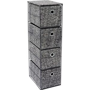 JVL Urban Paper 4 Drawer Storage Unit, Grey JVL Urban Paper 4 Drawer Storage Unit, Grey