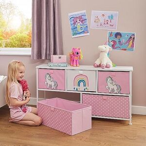 Liberty House Toys Kids Unicorn 5 Drawer Storage Chest, Pink Liberty House Toys Kids Unicorn 5 Drawer Storage Chest, Pink