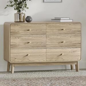 Julian Bowen Ingrid Chest of Drawers – Wooden Dresser with 6 Drawers, Oak Effect Wide Sideboard for Bedroom and Living Room – 121.8cm x 80cm x 40cm Julian Bowen Ingrid Chest of Drawers – Wooden Dresser with 6 Drawers, Oak Effect Wide Sideboard for Bedroom and Living Room – 121.8cm x 80cm x 40cm