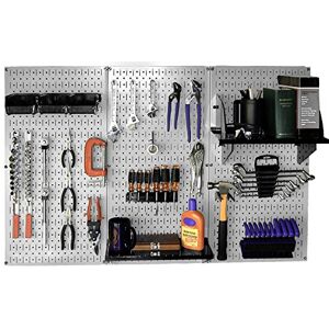 Wall Control 30-WRK-400GB Standard Workbench Metal Pegboard Tool Organizer,Gray/Black Wall Control 30-WRK-400GB Standard Workbench Metal Pegboard Tool Organizer,Gray/Black