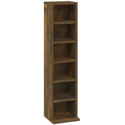vidaXL CD Cabinet Living Room Display Rack Shelving Unit Bookshelf CD Storage Unit Cupboard Furniture Display Cabinet Smoked Oak Engineered Wood vidaXL CD Cabinet Living Room Display Rack Shelving Unit Bookshelf CD Storage Unit Cupboard Furniture Display Cabinet Smoked Oak Engineered Wood
