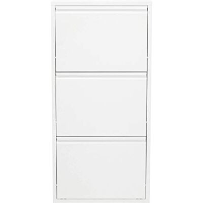 KARE Design Shoe cabinet Caruso, White, 104x50x15 cm, Tilting shoe cabinet, Shoe storage, with 3 flaps, for 6 pairs of shoes, Narrow, Space-saving, Tall, Entryway KARE Design Shoe cabinet Caruso, White, 104x50x15 cm, Tilting shoe cabinet, Shoe storage, with 3 flaps, for 6 pairs of shoes, Narrow, Space-saving, Tall, Entryway