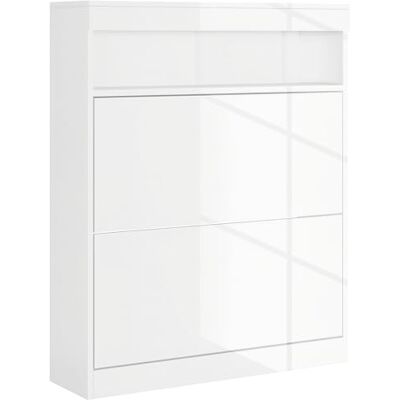 HOMCOM - Wall Mounted - White - Shoe Cabinet HOMCOM - Wall Mounted - White - Shoe Cabinet
