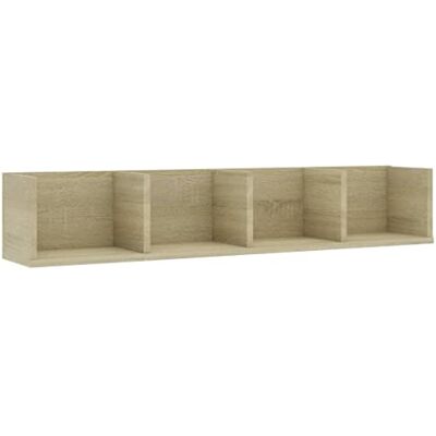 vidaXL CD Wall Shelf Bedroom Baby and Kids Room Office Living Room Hanging Display Shelf Wall Rack Cabinet Sonoma Oak 100x18x18cm Chipboard vidaXL CD Wall Shelf Bedroom Baby and Kids Room Office Living Room Hanging Display Shelf Wall Rack Cabinet Sonoma Oak 100x18x18cm Chipboard