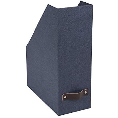 Bigso Box of Sweden Desk Organiser Practical Document Holder Made of Fibreboard and Paper in Linen Look Sturdy Magazine Storage with Handle Blue Bigso Box of Sweden Desk Organiser Practical Document Holder Made of Fibreboard and Paper in Linen Look Sturdy Magazine Storage with Handle Blue