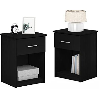 Furinno Tidur Nightstand - Sliding Drawer - Durable Particleboard Furinno Tidur Nightstand - Sliding Drawer - Durable Particleboard