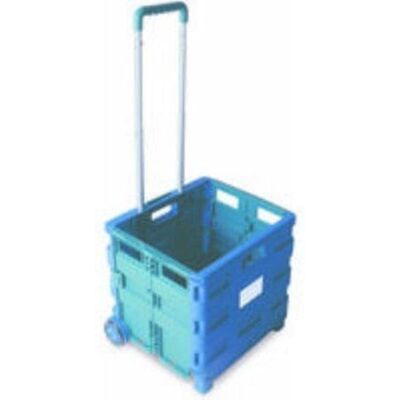 VFM 356684 Folding Container Trolley, Blue/Green VFM 356684 Folding Container Trolley, Blue/Green