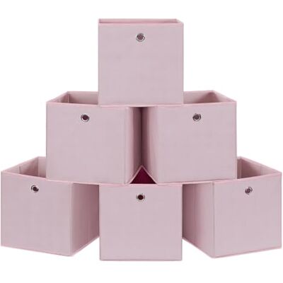 SONGMICS RFB02-3 Storage Box Set - Cubical, Pink SONGMICS RFB02-3 Storage Box Set - Cubical, Pink