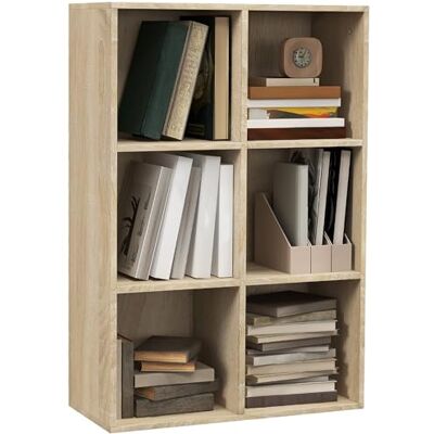 HOMCOM - Cubic Cabinet Bookcase - Oak - Cabinet - Bookcase HOMCOM - Cubic Cabinet Bookcase - Oak - Cabinet - Bookcase