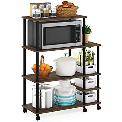 Furinno - Turn-N-Tube 4-Tier Toolless Kitchen Storage Cart Furinno - Turn-N-Tube 4-Tier Toolless Kitchen Storage Cart