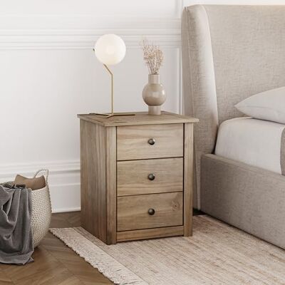 Home Discount Corona nightstand with 3 drawers - Bedroom Furniture Home Discount Corona nightstand with 3 drawers - Bedroom Furniture