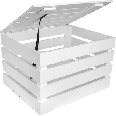 White Creative Vintage Wooden Storage Chest - Storage Chest White Creative Vintage Wooden Storage Chest - Storage Chest