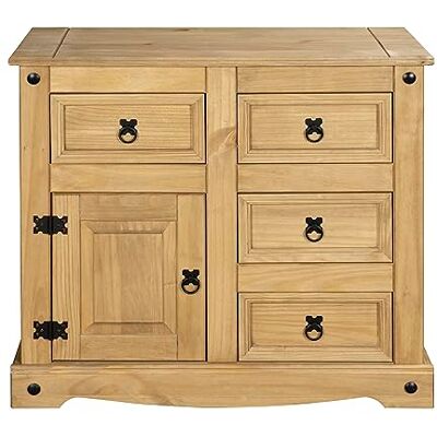 Corona - Corona Sideboard - 1 Door 4 Drawer - Solid Pine - Sideboard Corona - Corona Sideboard - 1 Door 4 Drawer - Solid Pine - Sideboard