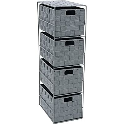 JVL Vichy 4 Drawer Storage Tower - storage tower JVL Vichy 4 Drawer Storage Tower - storage tower