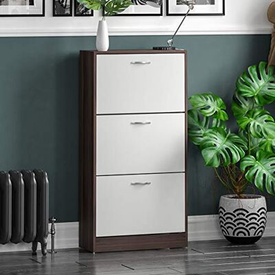 Vida Designs - Wood Drawer Box - Walnut - White - Drawer Box Vida Designs - Wood Drawer Box - Walnut - White - Drawer Box
