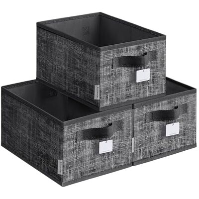SONGMICS - ROB415B01 - Ink Black - Storage Box Set SONGMICS - ROB415B01 - Ink Black - Storage Box Set
