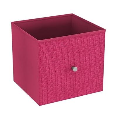 URBN Living - Foldable Woven Fabric Storage Cube - Fuchsia - Storage cube URBN Living - Foldable Woven Fabric Storage Cube - Fuchsia - Storage cube