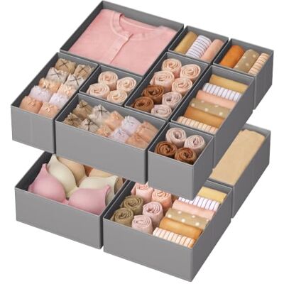 SONGMICS Set of 6 Foldable Drawer Organizers - Drawer Type SONGMICS Set of 6 Foldable Drawer Organizers - Drawer Type