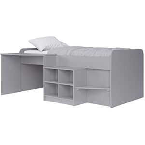 Generic Pilot Single Cabin Storage Bed, Desk, Bookcase, Grey Generic Pilot Single Cabin Storage Bed, Desk, Bookcase, Grey
