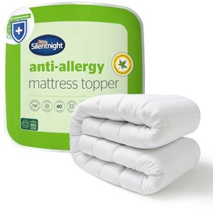 Silentnight Anti-Allergy King Mattress Topper Thick Deep Mattress Pad Protecting Against Allergies and Dust Mites Hypoallergenic and Machine Washable King Bed, White Silentnight Anti-Allergy King Mattress Topper Thick Deep Mattress Pad Protecting Against Allergies and Dust Mites Hypoallergenic and Machine Washable King Bed, White