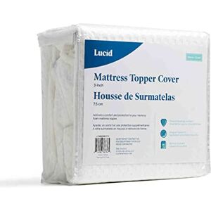 LUCID Mattress Topper Cover – Soft and Breathable – King Size - Mattress Topper Cover LUCID Mattress Topper Cover – Soft and Breathable – King Size - Mattress Topper Cover