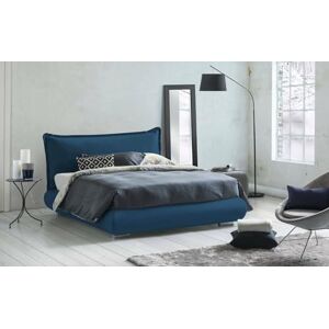 Talamo Italia Double bed Ilenia, Storage bed with fabric upholstery and headboard, 100% Made in Italy, Front opening, suitable for mattress 160x190 cm, Blue Talamo Italia Double bed Ilenia, Storage bed with fabric upholstery and headboard, 100% Made in Italy, Front opening, suitable for mattress 160x190 cm, Blue