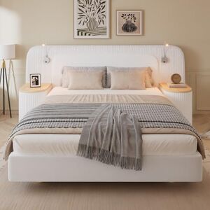 Ball & Cast Double Bed Frame with Storage, 4ft6 Upholstered Ottoman Bed with Headboard & Hydraulic for Adults & Teenagers, Cloud-Shaped Velvet Backrest, Velvet,135x190cm, Beige, (No Mattress) Ball & Cast Double Bed Frame with Storage, 4ft6 Upholstered Ottoman Bed with Headboard & Hydraulic for Adults & Teenagers, Cloud-Shaped Velvet Backrest, Velvet,135x190cm, Beige, (No Mattress)