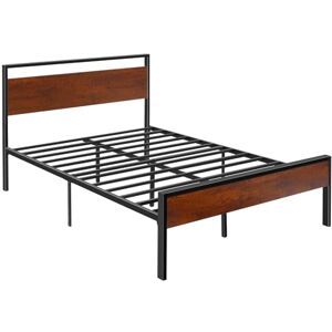 VEVOR Full Size Bed Frame, 14 Inch Black Metal Platform Bed Frame with Retro Brown Wooden Headboard and Footboard, Large Under-Bed Storage, Non-Slip Without Noise, No Box Spring Needed, Easy Assembly VEVOR Full Size Bed Frame, 14 Inch Black Metal Platform Bed Frame with Retro Brown Wooden Headboard and Footboard, Large Under-Bed Storage, Non-Slip Without Noise, No Box Spring Needed, Easy Assembly