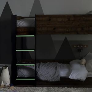 Julian Bowen Solomon Bunk Bed Rustic And Black Julian Bowen Solomon Bunk Bed Rustic And Black