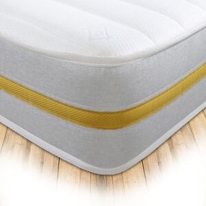Starlight Beds Lunar Luxe, Sprung Hybrid Single Memory Foam Mattress. Maximum Value Single Mattress, Soft, 7.5 Inch Deep (White/Yellow) (3ft x 6ft3) Starlight Beds Lunar Luxe, Sprung Hybrid Single Memory Foam Mattress. Maximum Value Single Mattress, Soft, 7.5 Inch Deep (White/Yellow) (3ft x 6ft3)