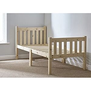 STRICTLY BEDS&BUNKS Athens Short Pine Bed Frame including Sprung Mattress (15 cm), 2ft 6 x 5ft 9 Sing STRICTLY BEDS&BUNKS Athens Short Pine Bed Frame including Sprung Mattress (15 cm), 2ft 6 x 5ft 9 Sing