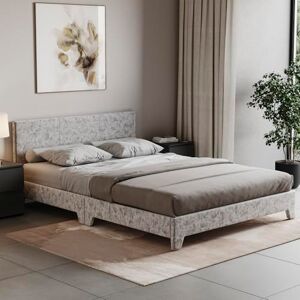 Vida Designs Victoria Bed, Bed Frame Upholstered Fabric Headboard Bedroom Furniture (King Size (5 Foot), Silver Velvet) (UKFR Certified) Vida Designs Victoria Bed, Bed Frame Upholstered Fabric Headboard Bedroom Furniture (King Size (5 Foot), Silver Velvet) (UKFR Certified)