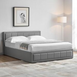 Vida Designs Vanita Fabric Double Bed Frame Light Grey 4ft6 Upholstered Headboard Easy Assembly Wooden Slat Support Modern Design 88H x 147W x 206D cm Vida Designs Vanita Fabric Double Bed Frame Light Grey 4ft6 Upholstered Headboard Easy Assembly Wooden Slat Support Modern Design 88H x 147W x 206D cm