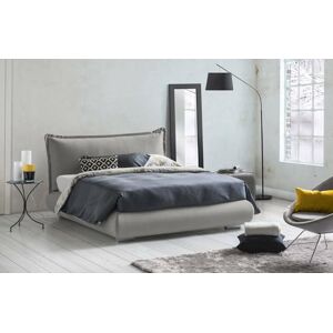 Talamo Italia Double bed Ilenia, Storage bed with fabric upholstery and headboard, 100% Made in Italy, Front opening, suitable for mattress 160x190 cm, Grey Talamo Italia Double bed Ilenia, Storage bed with fabric upholstery and headboard, 100% Made in Italy, Front opening, suitable for mattress 160x190 cm, Grey