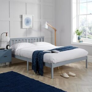 Home Source Florida Solid Wood Low End Bed Frame, Natural Wood, Grey, 4ft 6in Double Home Source Florida Solid Wood Low End Bed Frame, Natural Wood, Grey, 4ft 6in Double